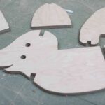 elefante piezas madera