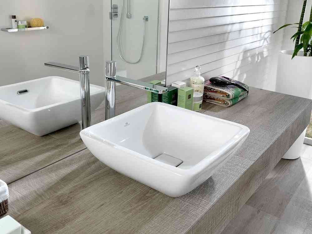 cuarto de bano lavabo encimera porcelanosa