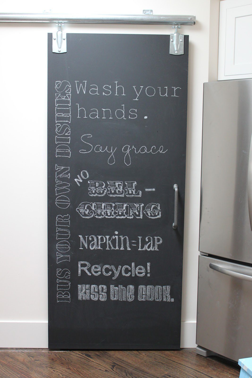 panel pintado con pintura de pizarra