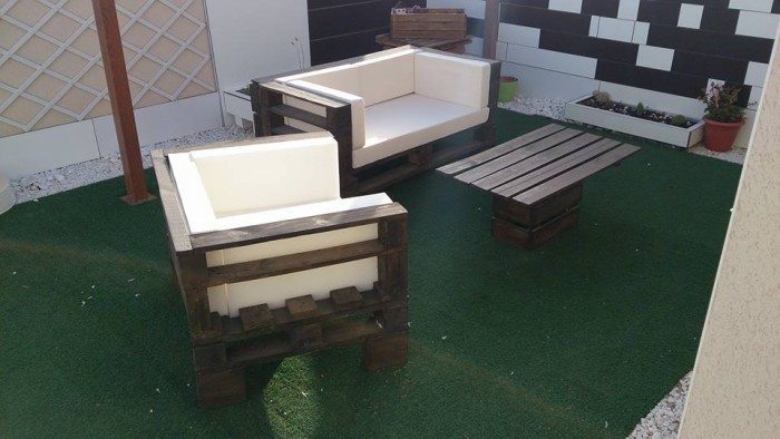 conjunto de mesa y silla de exterior