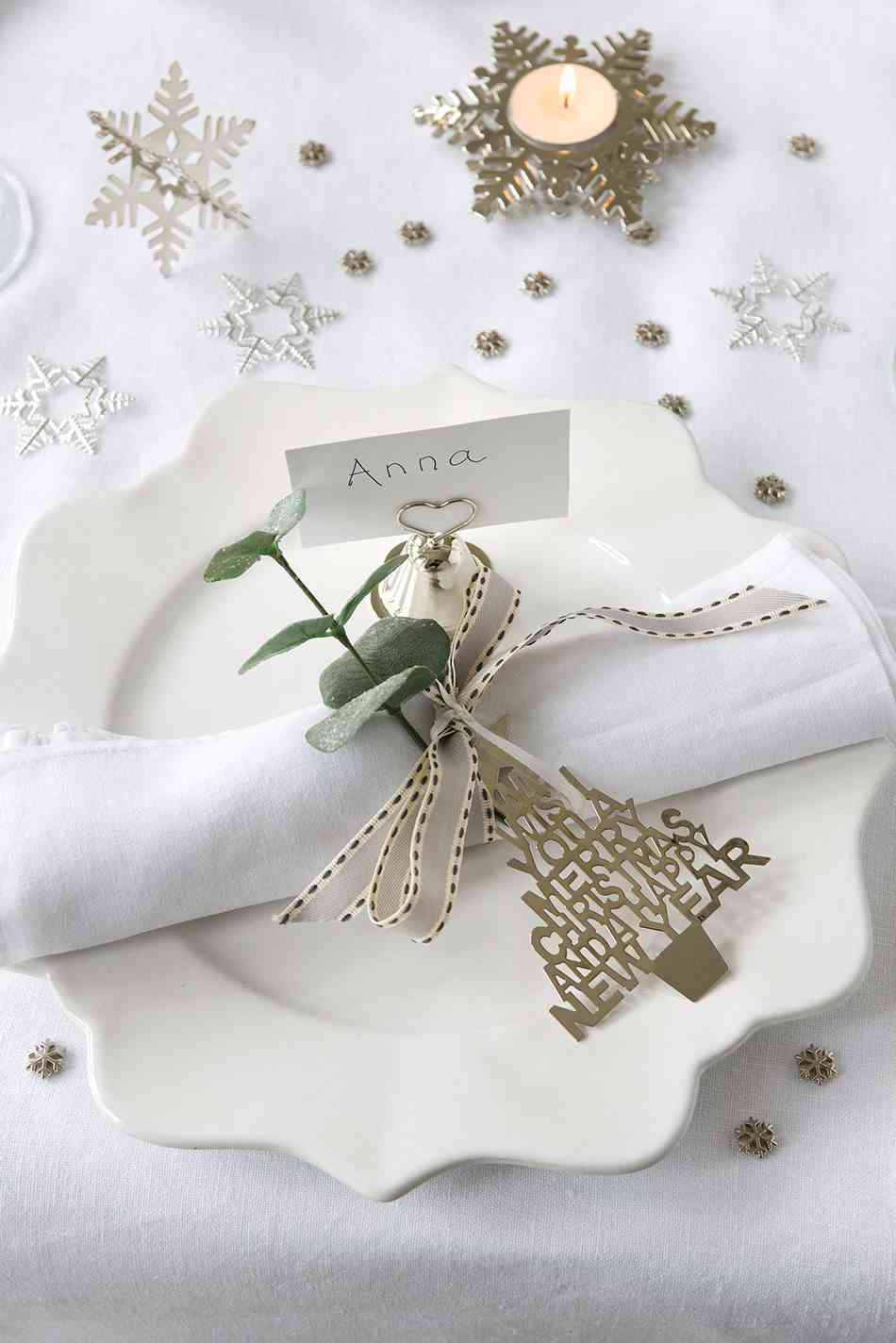 vajilla de Navidad TheContemporaryHomeplato blanco