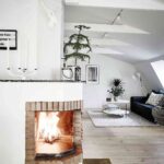 Ático de estilo nórdico vista chimenea 1113×1485