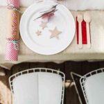 Decorar la mesa infantil en Navidad cubiertos