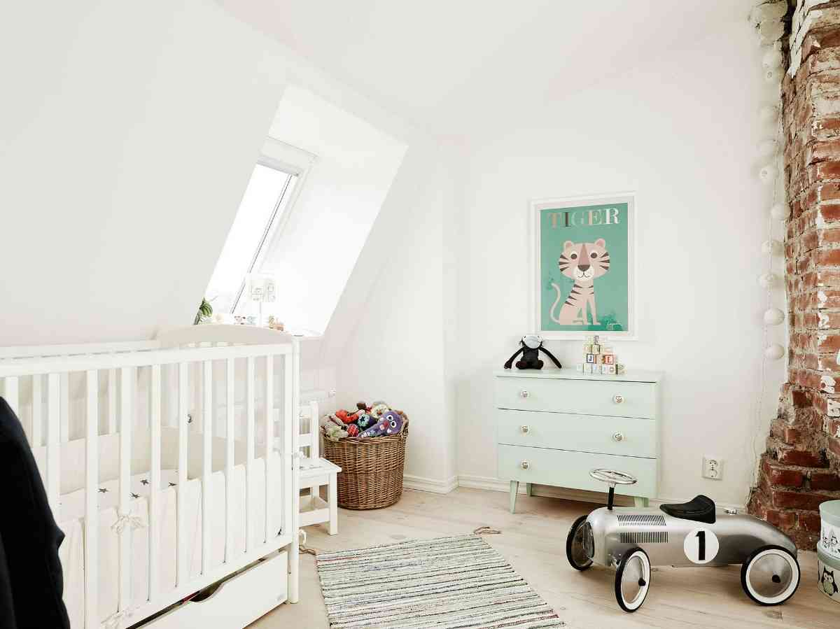 Visita a un ático de estilo nórdico ¡del que no querrás salir! 12 Ático de estilo nórdico habitación infantil 1200x899