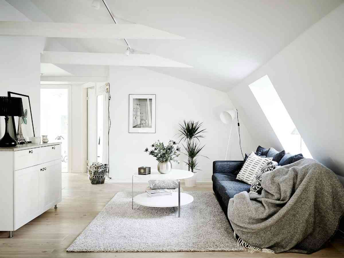 Visita a un ático de estilo nórdico ¡del que no querrás salir! 7 Ático de estilo nórdico zona salón 1200x899