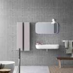 decorar el bano con papel pintado vista pared completa