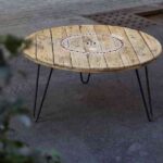 muebles de madera reciclada paletos mesa redonda