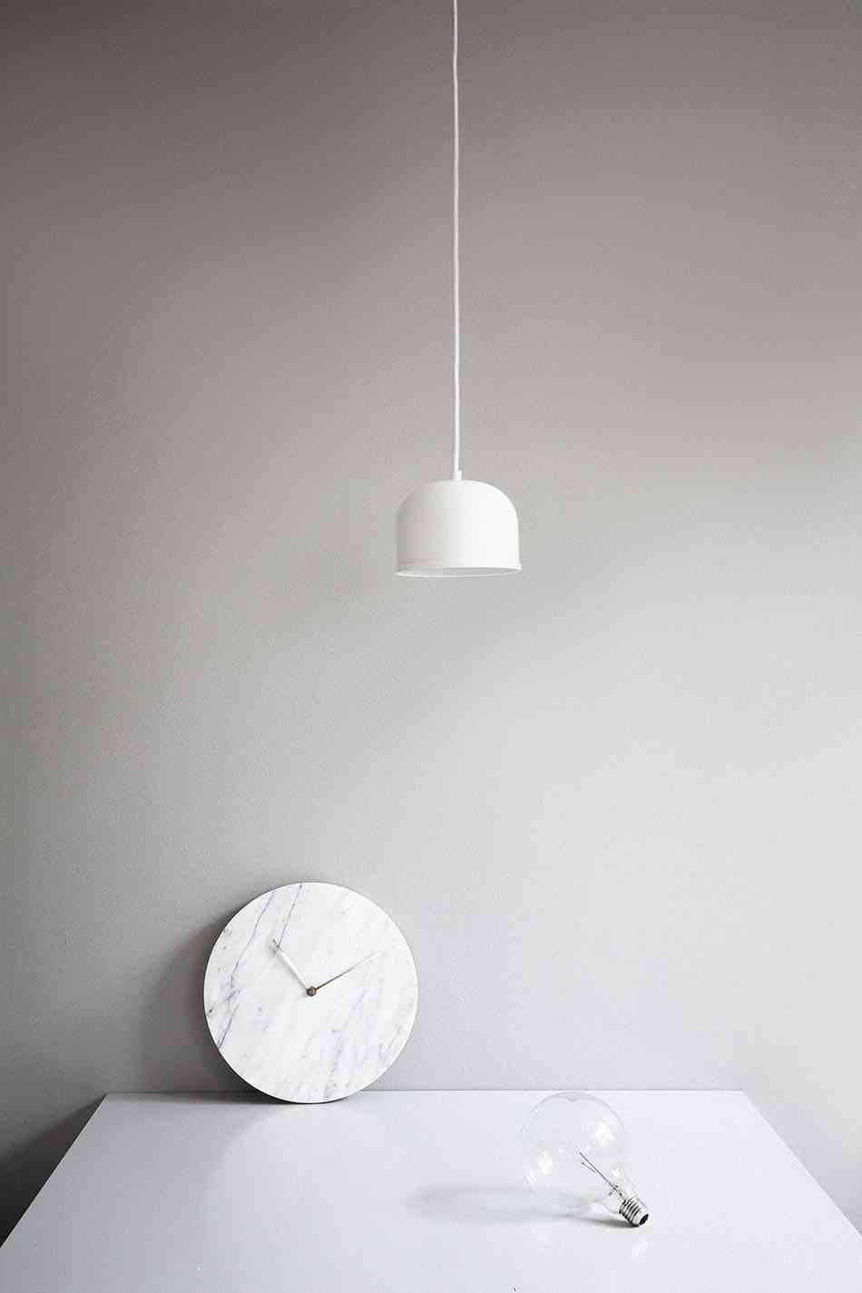 relojes de pared modernos marmol blanco