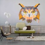 vinilos inspirados en el origami buho
