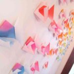 vinilos inspirados en el origami pared