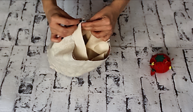 Cómo hacer cestas de tela redondas para decorar tu casa 14 cestas de tela redondas - embolsar cesta tela 1