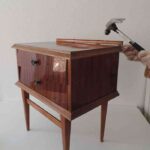 reciclar una mesilla de noche quitar copete