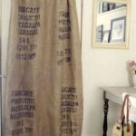 tela de arpillera para decorar coffee sack curtain