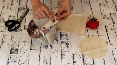 Cómo hacer cestas de tela redondas para decorar tu casa 10 cestas de tela redondas - union base lateral cesta tela