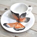 VAJILLA DE MARIPOSAS (Plato y taza) – NURIABLANCO-9