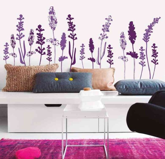 vinilos florales my vinilo lavanda