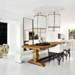 casa en blanco y negro comedor