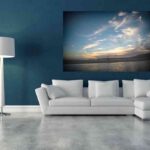 cuadro de aluminio playa y caballos 2- CU09