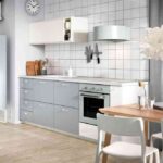 espacio en una cocina pequena ikea gris