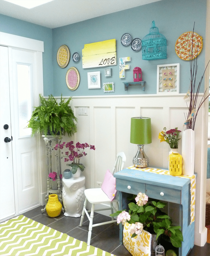 Cómo decorar un recibidor boho deco chic