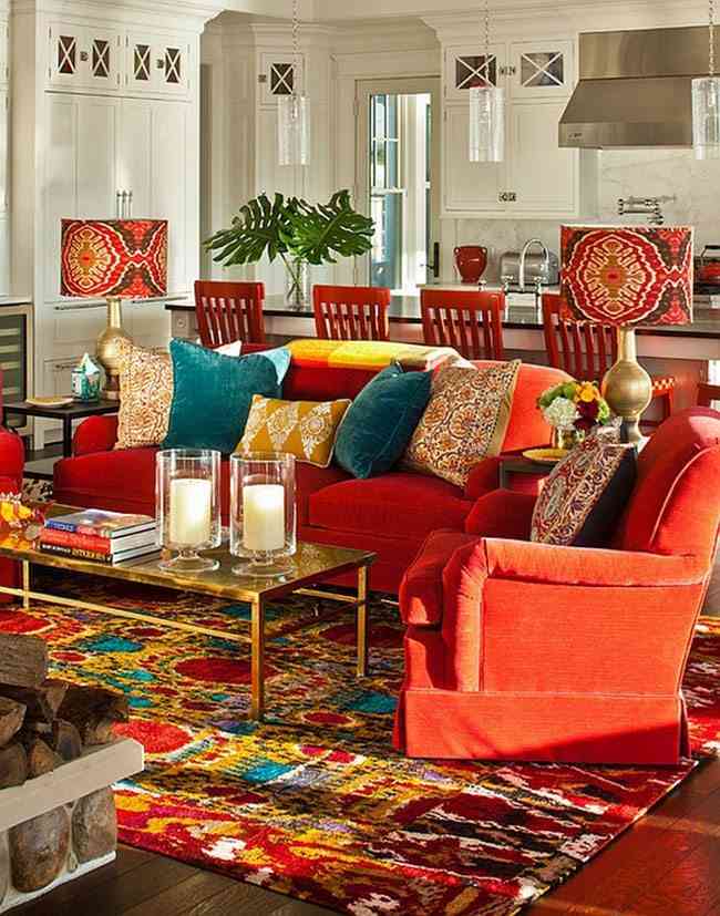 Las claves para decorar un salón boho deco chic