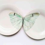 vajillas pintadas a mano  vajillas-de-nuria-blanco-mariposaverde