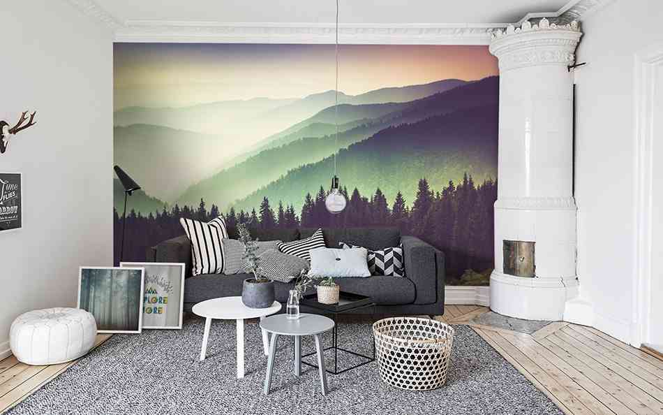 Impresionantes murales de pared grandes: mapas, bosques y más