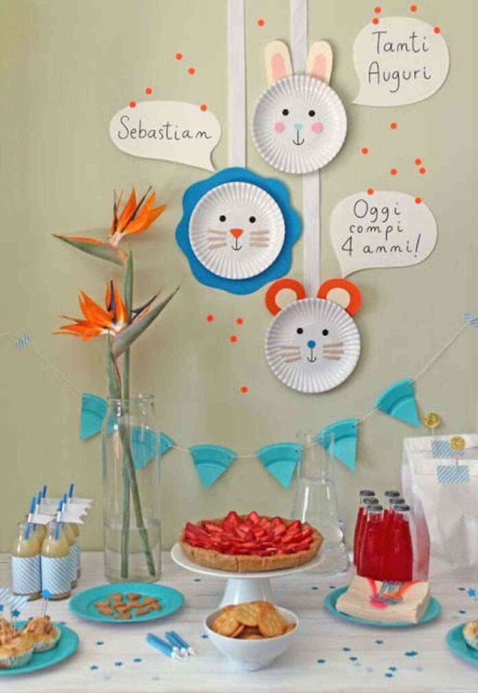 decoración de fiestas infantiles con material reciclado
