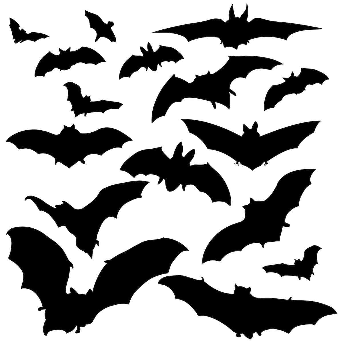 Siluetas murciélagos