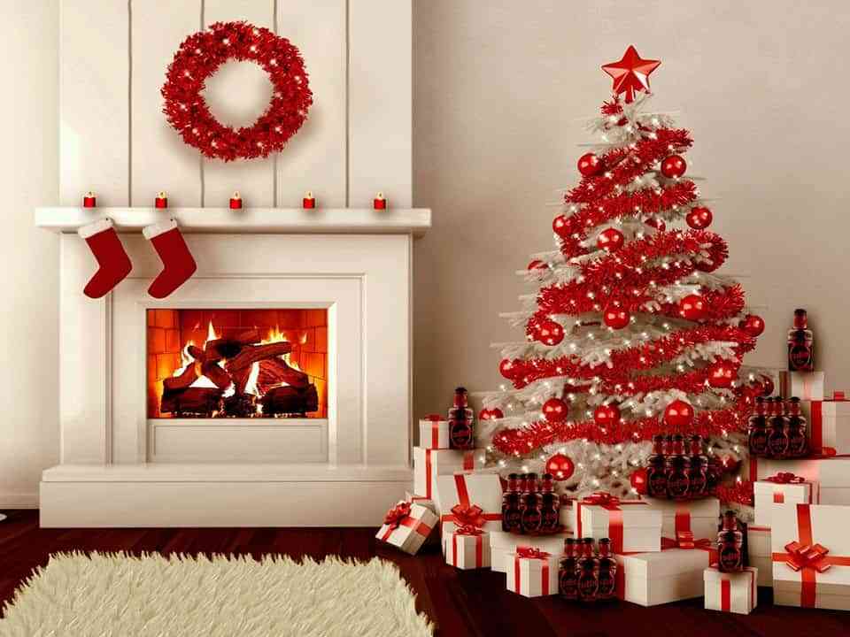 Como Decorar El Salon Con Un Arbol De Navidad Rojo