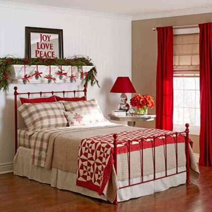 Cómo conseguir un toque de decoración de Navidad para el dormitorio