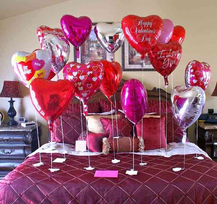 decoracion para San Valentin globos