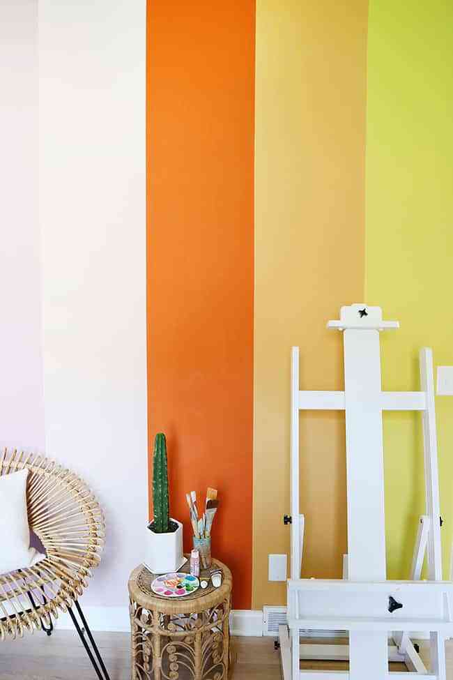 Una pared de colores para alegrar cualquier habitación de tu casa 2