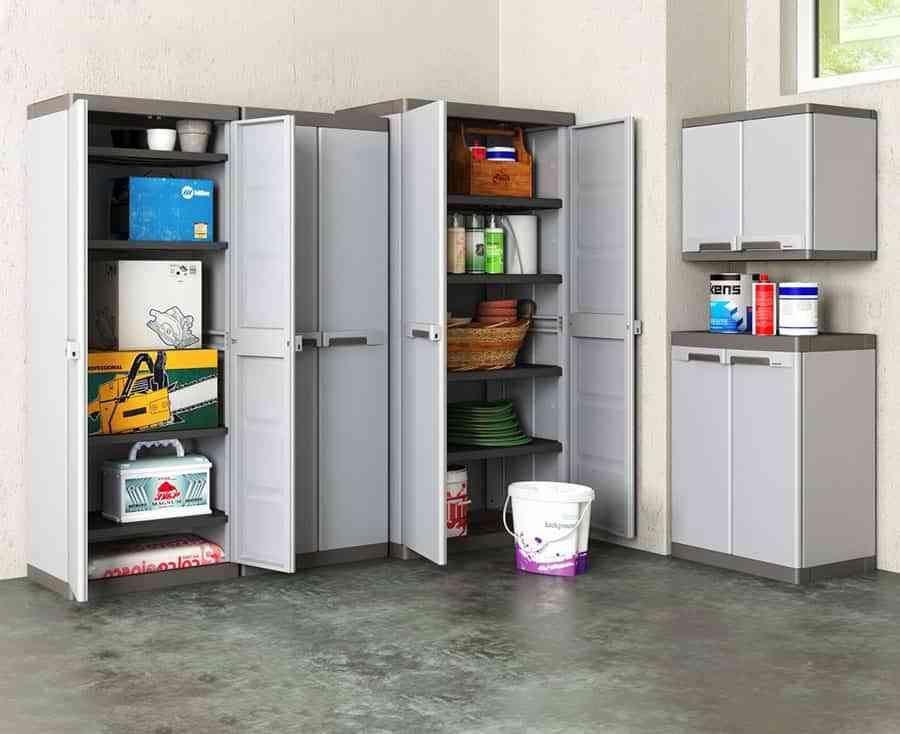 Más espacio para guardar con los armarios de resina modulares 2