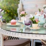 Afternoon tea and cakes in the garden