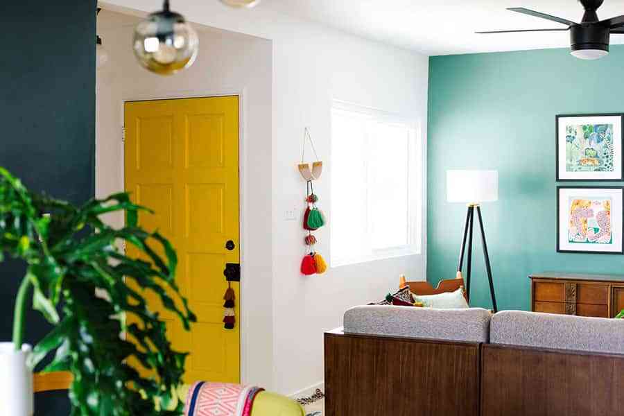 Cómo usar el color para decorar una casa de planta abierta 7