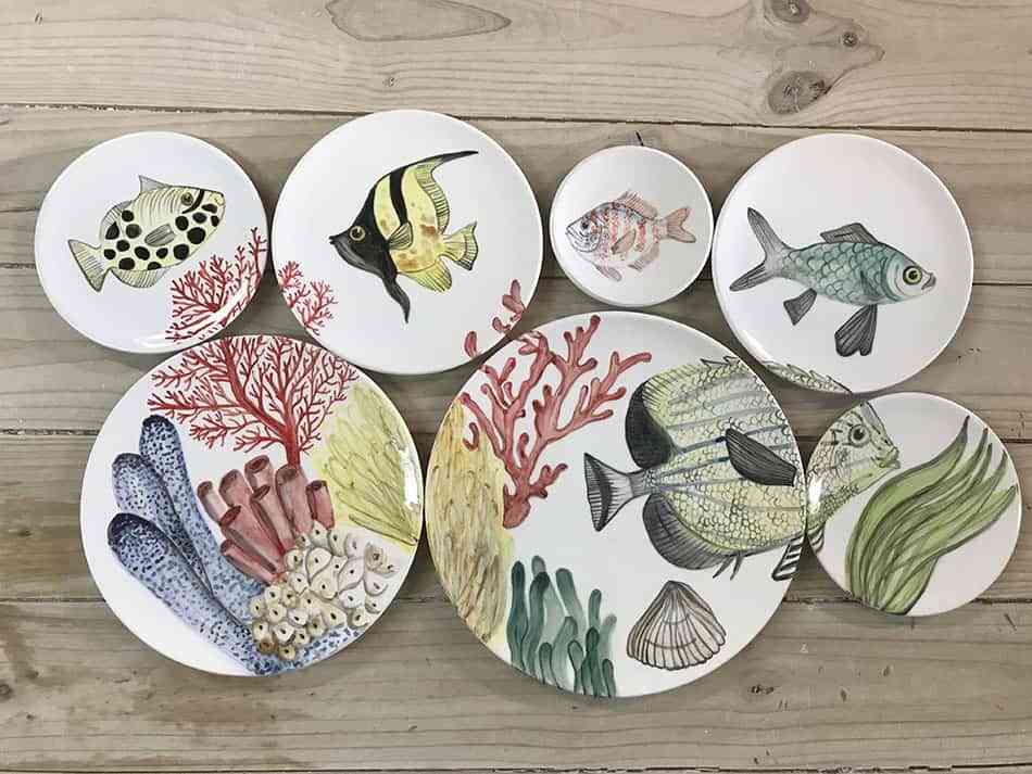 Vajillas decoradas a mano por Nuria Blanco: arte en el plato 2