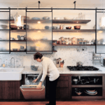 Cómo organizar una cocina sin muebles altos 8