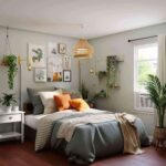 plantas con mucho verdor dormitorio