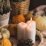 velas y calabazas para decorar