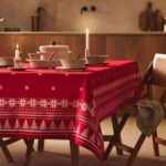 mesa navidena con decoraciones zara home