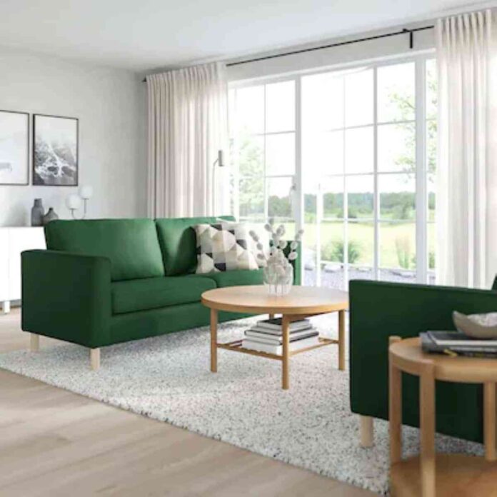 sofa verde de ikea