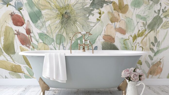 papel pintado para el cuarto de baño