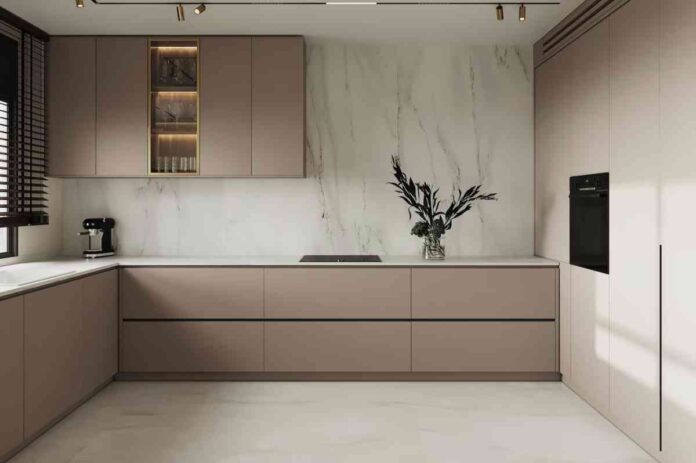 cocina de diseno en tonos beige