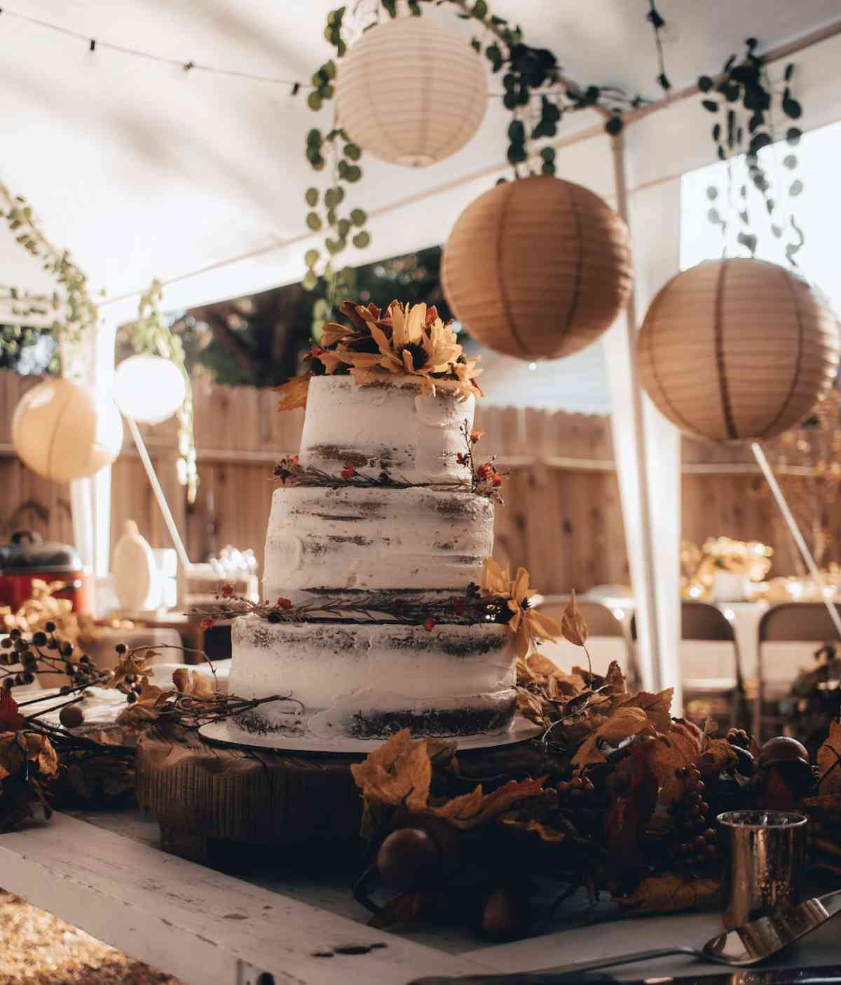 Elige el pastel desnudo "naked cake" ideal para tu espectacular boda de otoño 5