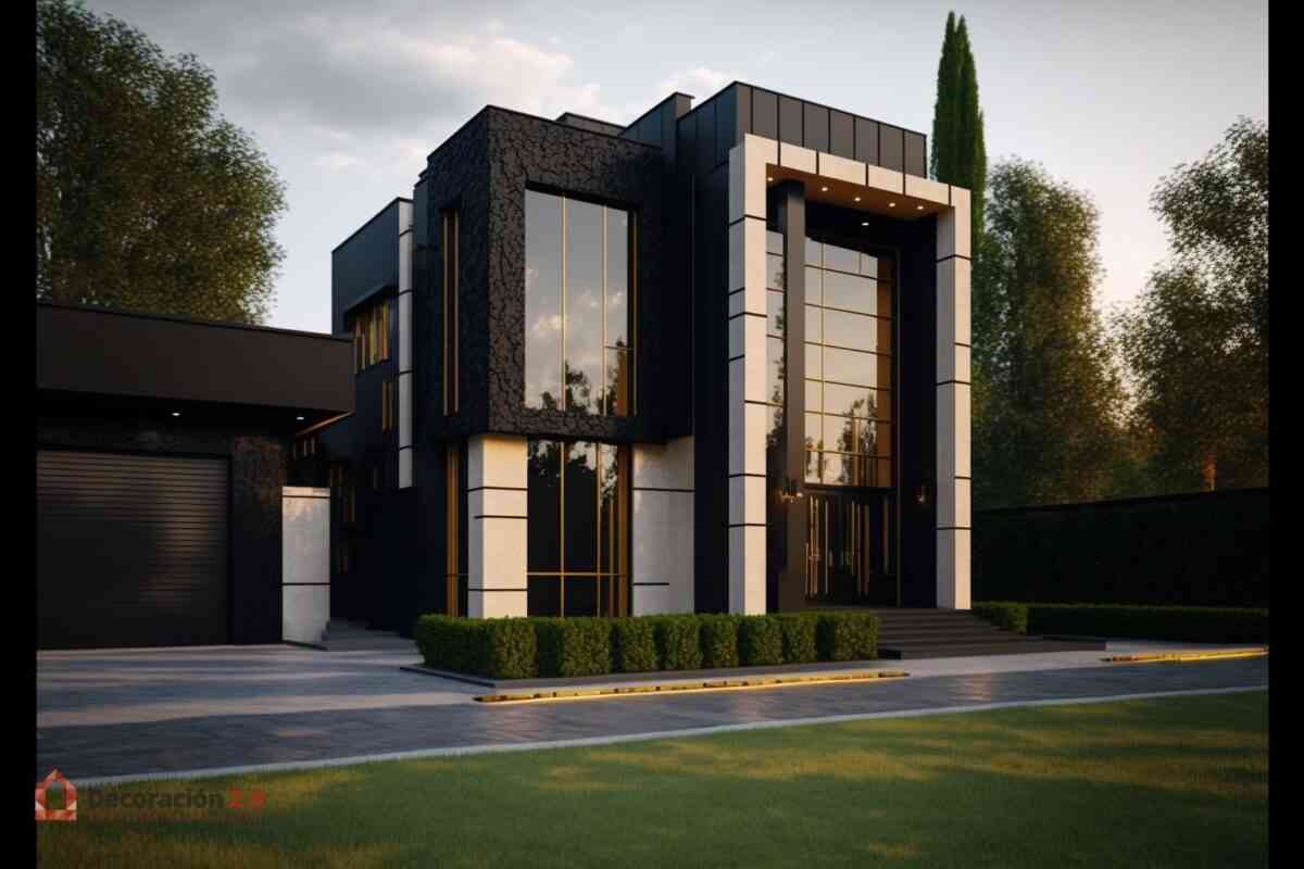 Impresionantes diseños de casas de 2 pisos y estilo moderno 23