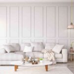 Modern living room interior with sofa