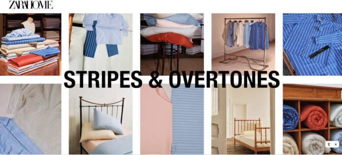 tela a rayas zara home coleccion