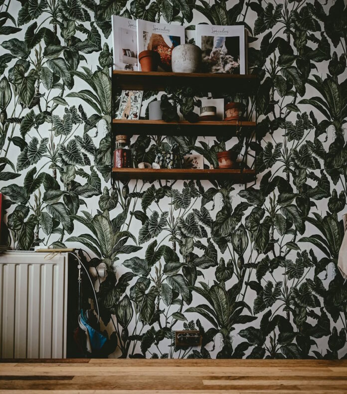 papel tapiz botanico y floral