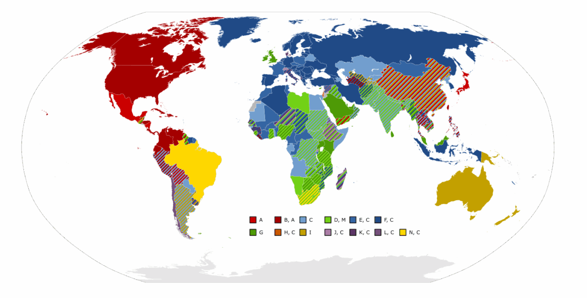 Enchufes y conectores eléctricos: la compleja geografía de la energía mundial 1 Enchufes y conectores eléctricos: la compleja geografía de la energía mundial 1